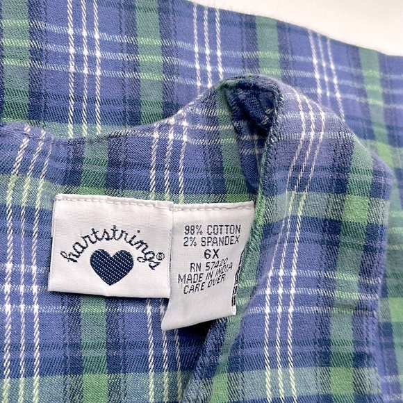 Hartstrings Vintage Jumper Blue Plaid Size 6x - Picture 9 of 9